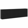 vidaXL Buffet Carvalho Preto 240 x 33 x 70 cm Derivados de Madeira