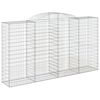 vidaXL Cestos gabi&atilde;o arqueados 15 pcs 300x50x160/180 ferro galvanizado