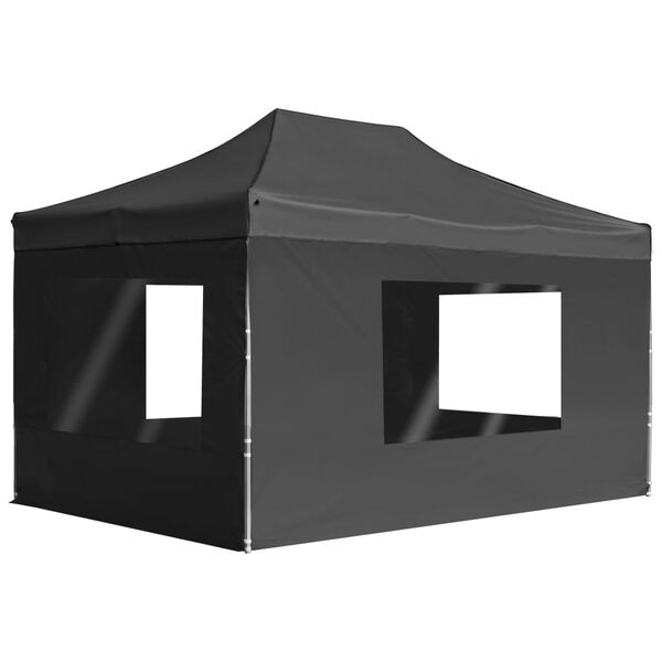 vidaXL Tenda dobrável profissional c/ parede alumínio 4,5x3m antracite