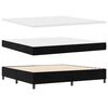 vidaXL Cama Box com colch&atilde;o com cabeceira Preto 200 x 200 cm Veludo