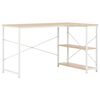 vidaXL Secret&aacute;ria de computador 120x72x70 cm branco e carvalho