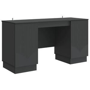 vidaXL Mesa Preto 142,5 x 50 x 75 cm Derivados de Madeira