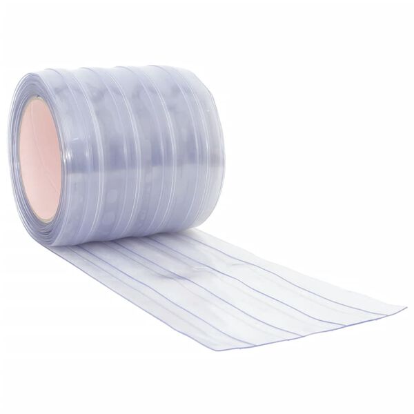 vidaXL Cortina de porta 200 mm x 1,6 mm 25 m PVC transparente