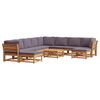 vidaXL 11pcs conjunto lounge jardim c/almofad&otilde;es madeira maci&ccedil;a ac&aacute;cia
