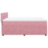 vidaXL Cama com molas/colch&atilde;o 140x190 cm veludo rosa