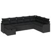 vidaXL Conjunto de Sof&aacute; de Jardim 8 unid. Preto vime PE