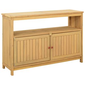 vidaXL Mesa consola para jardim 110x35x75 cm madeira de ac&aacute;cia maci&ccedil;a