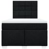 vidaXL Cama boxspring com colch&atilde;o 120x190 cm tecido preto