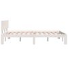 vidaXL Estrutura cama pequena casal 120x190 cm pinho maciço branco