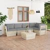 vidaXL 6 pcs conjunto lounge de paletes + almofad&otilde;es madeira de abeto