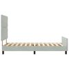 vidaXL Cama Box com cabeceira Cinzento-claro 90 x 200 cm Veludo