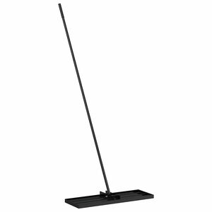 vidaXL Rato de Nivelamento de Jardim Manual Preto A&ccedil;o revestido a p&oacute;