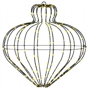 vidaXL Luz de Finial de Natal 192 LED Branco quente Di&acirc;m. 40 x 40 cm
