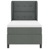 vidaXL Cama Box com colch&atilde;o Cinzento escuro 90 x 200 cm tecido