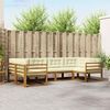 vidaXL Conjunto de Sof&aacute;s para Exterior 6 pcs Natural e Creme