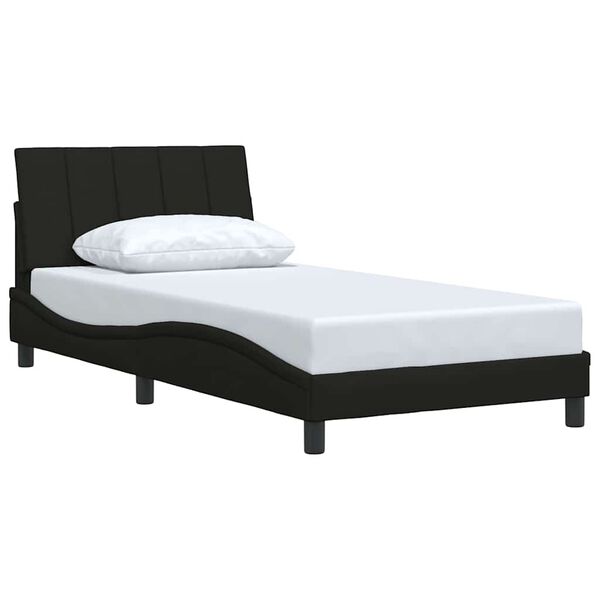 vidaXL Estrutura de cama sem colch&atilde;o Hanko 100x200 cm tecido preto