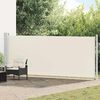 vidaXL Toldo lateral retr&aacute;til para p&aacute;tio 600x160 cm cor creme