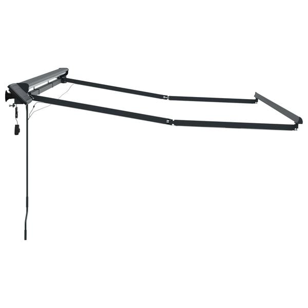 vidaXL Estrutura de Toldo Manual com LEDs Antracite 3,5 x 2,5 m