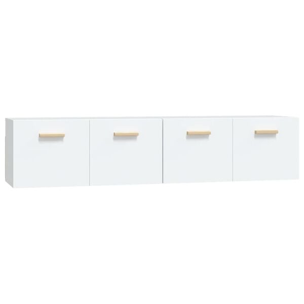 vidaXL Arm&aacute;rios parede 2pcs 80x35x36,5cm madeira processada branco