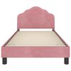 vidaXL Estrutura de Cama Infantil com Cabeceira Rosa 90 x 190 cm