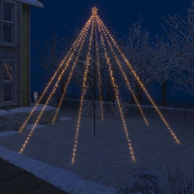 vidaXL Iluminação cascata p/ árvore Natal int/ext 800 luzes LED 5 m