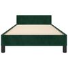 vidaXL Estrutura de cama sem colch&atilde;o 100x200 cm veludo verde-escuro