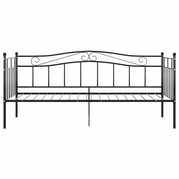 vidaXL Sofá-cama 90x200 cm metal preto