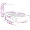 vidaXL Cama com Armazenamento com gaveta Carvalho Sonoma 100 x 200 cm