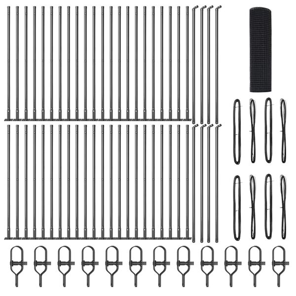 vidaXL Poste de Cerca Cinzeto 100 x 0,6 m (malha de 25 x 25 mm)