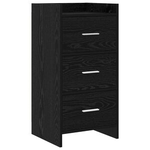 vidaXL Buffet Carvalho Preto 40 x 36 x 80 cm Derivados de Madeira