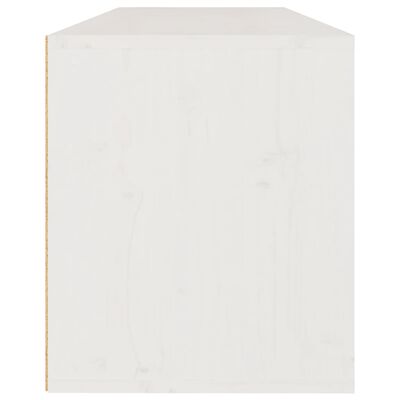 vidaXL Armário de parede 100x30x35 cm madeira de pinho maciça branco