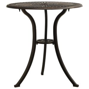 vidaXL Mesa de jardim 62x62x65 cm alum&iacute;nio fundido bronze