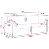 vidaXL Conjunto de Sof&aacute;s 2 pcs Cinza Escuro 198 x 78 x 80 cm tecido