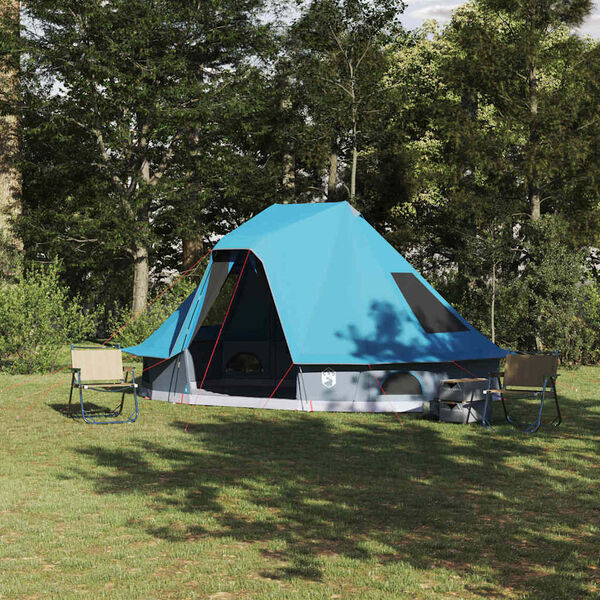 vidaXL Barraca Tipi Familiar com telhado Azul 466 x 310 x 240 cm