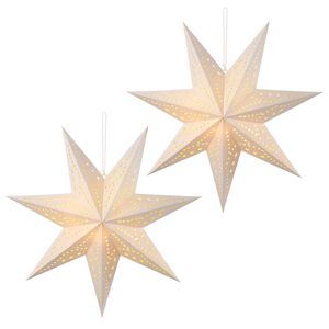 vidaXL Ilumina&ccedil;&atilde;o de Natal RAAHE 2 unid. 10 LED Branco quente