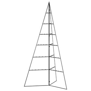 vidaXL &Aacute;rvore de Natal para decora&ccedil;&atilde;o 140 cm metal preto