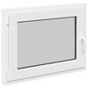 vidaXL Janela de por&atilde;o RISOR 80 x 70 cm PVC e Vidro Branco