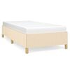 vidaXL Estrutura de cama sem colch&atilde;o 90x200 cm tecido creme