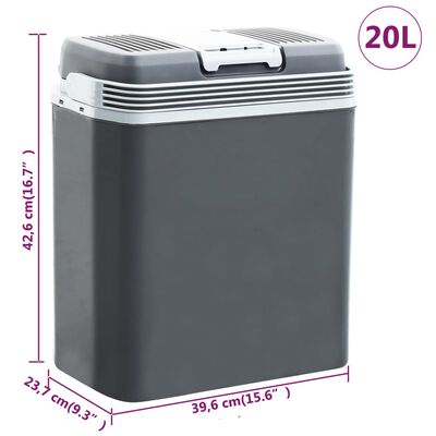 vidaXL Refrigerador/mala térmica portátil 20 L 12 V 230 V E