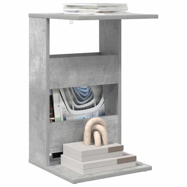 vidaXL Mesa Lateral Cinzento 40 x 35 x 60,5 cm Madeira processada