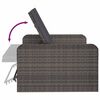 vidaXL 2 pcs conjunto lounge de jardim c/ almofadões vime PE cinzento