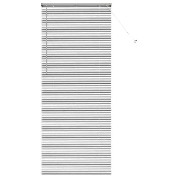 vidaXL Persianas venecianas com cortinas Prateado 220 x 85 cm Alum&iacute;nio