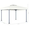 vidaXL Gazebo com cordões de luzes LED 300x300 cm alumínio cor creme
