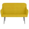 vidaXL Banco 110x76x80 cm veludo amarelo