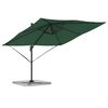 vidaXL Parasol Roma Verde 286 x 285 x 265 cm Poliéster e Alumínio