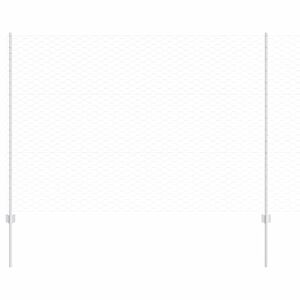 vidaXL Cerca Hexagonal com Poste 10 x 1,5 m A&ccedil;o Galvanizado Prateado