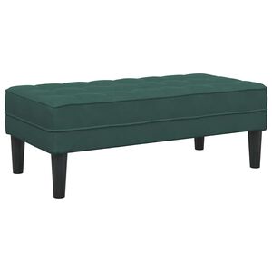 vidaXL banco com almofada Verde Escuro 113 x 57 x 39 cm Veludo