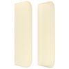 vidaXL Cabeceira de cama c/ abas couro artificial 163x16x78/88cm creme