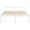vidaXL Cama de casal pequena para idosos 120x190cm pinho maci&ccedil;o branco