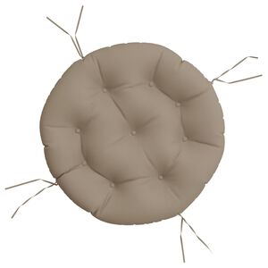 vidaXL Almofad&atilde;o redondo &Oslash; 60 x11 cm tecido oxford cinza-acastanhado